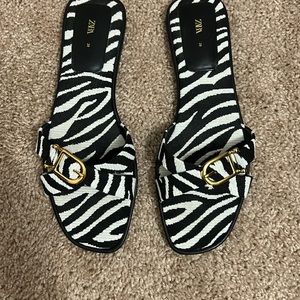 Zara zebra sandals